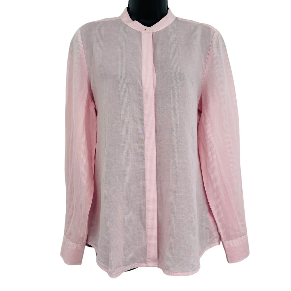 UNTUCKit for her Kathryn shirt tencel linen button front pink women's size‎ 8